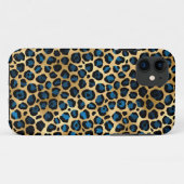 Coques Case-Mate iPhone Impression Blue et Gold Leapard (Dos (Horizontal))
