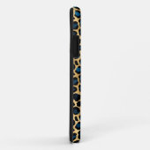 Coques Case-Mate iPhone Impression Blue et Gold Leapard (Dos/Droite)