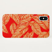 Coques Case-Mate iPhone Impression botanique de feuille rouge (Dos (Horizontal))