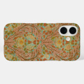Coques Case-Mate iPhone Impression botanique victorienne de rose et feuill (Verso (horizontal))