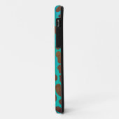 Coques Case-Mate iPhone Impression Brown et Turquoise dalmate (Dos/Gauche)
