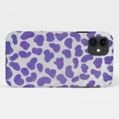 Coques Case-Mate iPhone Impression dalmate violet et blanche (Dos (Horizontal))