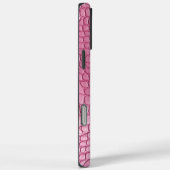 Coques Case-Mate iPhone Impression d'animal en faux alligator rose (Verso / Droite)
