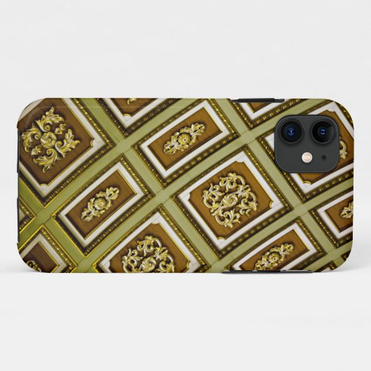 Coques Case-Mate iPhone Impression d'architecture verte et Brown (Dos (Horizontal))