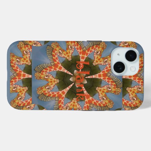 Coques Case-Mate iPhone Impression d'art Abstrait Giraffe (Verso (horizontal))