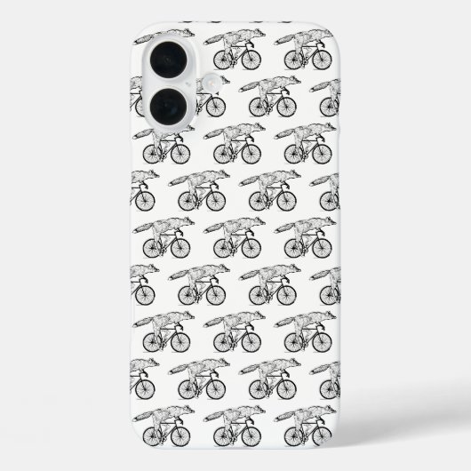 Coques Case-Mate iPhone Impression d'art du renard fantaisiste à bicyclett (Verso)