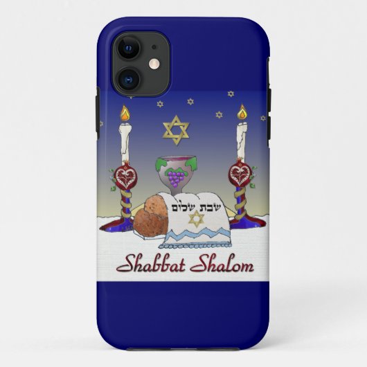Coques Case-Mate iPhone Impression d'art Judaica Shabbat Shalom (Dos)