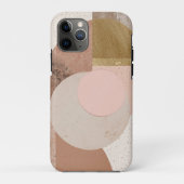 Coques Case-Mate iPhone Impression d'art mural abstrait neutre (Dos)