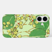 Coques Case-Mate iPhone Impression de bloc de bois de feuille verte botani (Verso (horizontal))