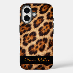 Coques iPhone 16 Impression de chat Bengal personnalisée avec nom