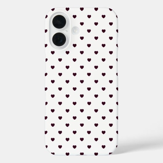 Coques Case-Mate iPhone Impression de cœur blanc (Verso)