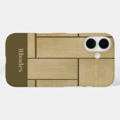 Coques Case-Mate iPhone impression de dalle de bois Brown (Verso (horizontal))