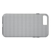 Coques Case-Mate iPhone Impression de fibre de carbone en argent (Dos (Horizontal))