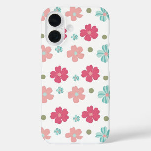 Coques iPhone 16 Impression de fleurs minimaliste mûre