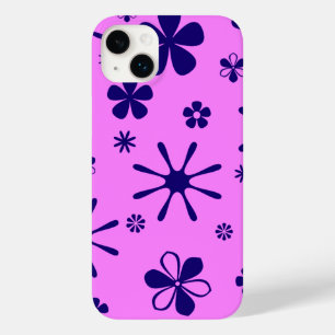 Coque Pour iPhone 14 Plus Impression de fleurs rose et violet
