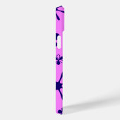 Coques Case-Mate iPhone Impression de fleurs rose et violet (Verso / Droite)