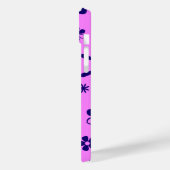 Coques Case-Mate iPhone Impression de fleurs rose et violet (Verso / Gauche)