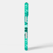Coques Case-Mate iPhone Impression de kimono floral moderne, turquoise, sa (Verso / Droite)