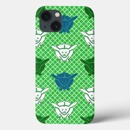 Coques Case-Mate iPhone Impression de lapin japonais, vert, bleu et blanc (Verso)