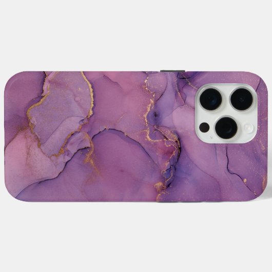 Coques Case-Mate iPhone Impression de marbre pourpre (Verso (horizontal))