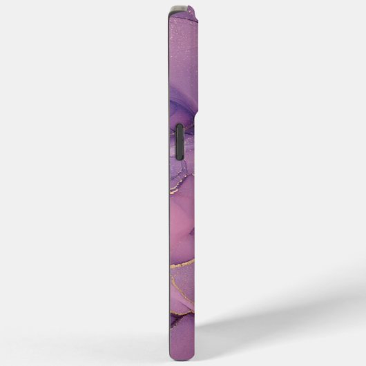 Coques Case-Mate iPhone Impression de marbre pourpre (Verso / Droite)