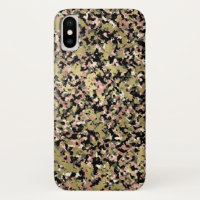 Impression de motif de camouflage noir vert rose o