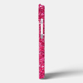 Coques Case-Mate iPhone Impression de Parties scintillant rose-chaud (Verso / Gauche)