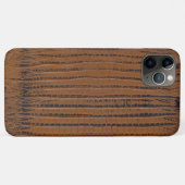 Coques Case-Mate iPhone Impression de peau de crocodile marron (Dos (Horizontal))