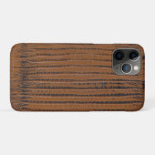 Coques Case-Mate iPhone Impression de peau de crocodile marron (Dos (Horizontal))