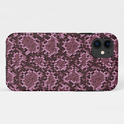 Coques Case-Mate iPhone Impression de serpent rose (Dos (Horizontal))