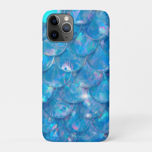 Coques Case-Mate iPhone Impression de sirène bleue brillante (Dos)