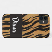 Coques Case-Mate iPhone Impression de tigre Brown et noir (Dos (Horizontal))