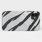 Coques Case-Mate iPhone Impression de tigre noir et blanc (Dos (Horizontal))