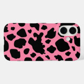 Coques Case-Mate iPhone Impression de vache en rose (Verso (horizontal))