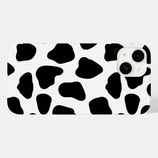 Coques Case-Mate iPhone Impression de vache noire et blanche (Verso (horizontal))