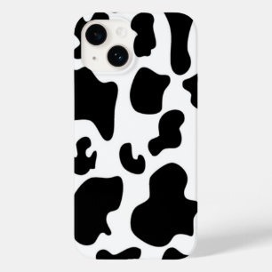 Coque Pour iPhone 14 Impression de vache noire et blanche