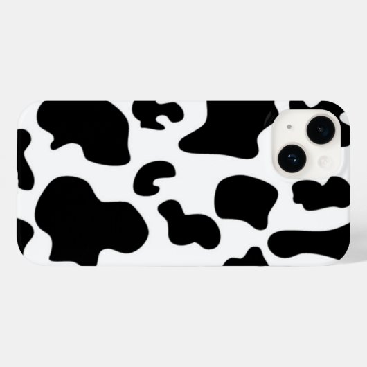 Coques Case-Mate iPhone Impression de vache noire et blanche (Verso (horizontal))