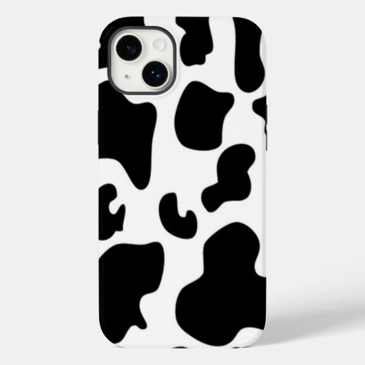 Coques Case-Mate iPhone Impression de vache noire et blanche (Verso)