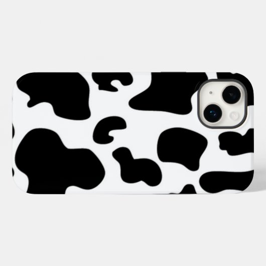Coques Case-Mate iPhone Impression de vache noire et blanche (Verso (horizontal))