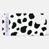Coques Case-Mate iPhone Impression De Vache, Spots De Vache, Noir Et Blanc (Verso (horizontal))