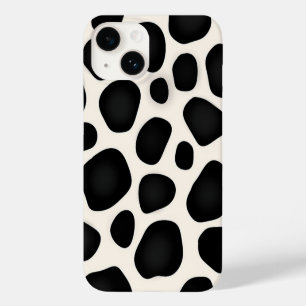 Coque Pour iPhone 14 Impression de vache tache noire et blanche