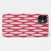 Coques Case-Mate iPhone Impression du ruban du milieu du siècle - rose et  (Dos (Horizontal))