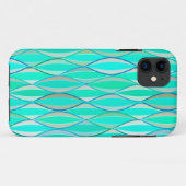 Coques Case-Mate iPhone Impression du ruban du milieu du siècle - tons tur (Dos (Horizontal))