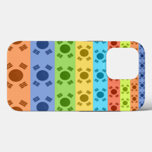 iPhone 13 Pro Coque Impression d'un drapeau coréen multicolore