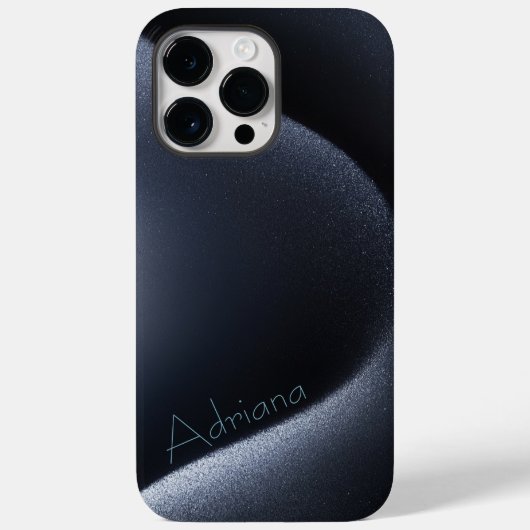Coques Case-Mate iPhone Impression en acier inoxydable bleu titane (Verso)