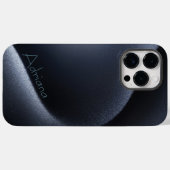 Coques Case-Mate iPhone Impression en acier inoxydable bleu titane (Verso (horizontal))