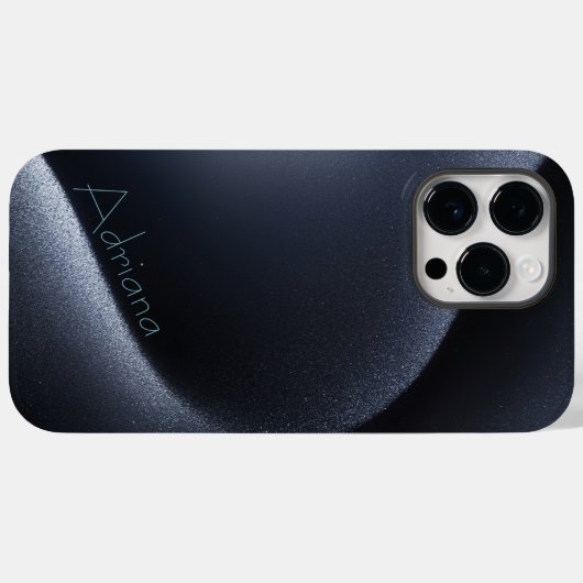 Coques Case-Mate iPhone Impression en acier inoxydable bleu titane (Verso (horizontal))