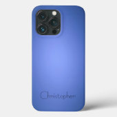 Coques Case-Mate iPhone Impression en acier inoxydable bleu titane (Verso)