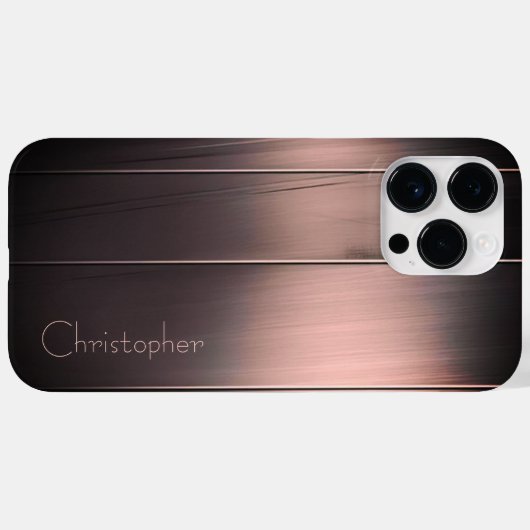 Coques Case-Mate iPhone Impression en acier inoxydable en bronze de titane (Verso (horizontal))