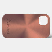 Coques Case-Mate iPhone Impression en acier inoxydable en bronze de titane (Verso (horizontal))